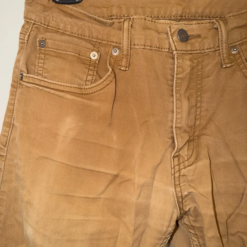 Levis 512 Slim Taper Fit Pants Mens 30x32 Tan Khaki Twill Chino 5-Pocket